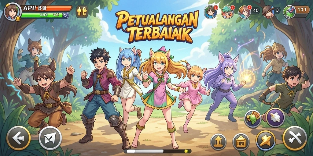 Screenshot gameplay <strong>API88</strong> menampilkan pertarungan seru dengan karakter Anime.