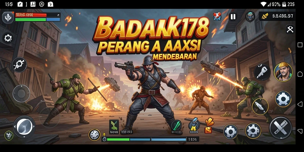 Screenshot gameplay BADAK178 menampilkan aksi pertarungan yang mendebarkan.
