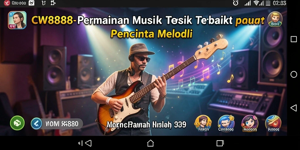 Tangkapan layar gameplay CW8888 yang menampilkan tantangan musik seru.