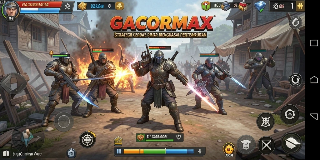 Screenshot gameplay GACORMAX menampilkan pertempuran strategi yang mendebarkan.