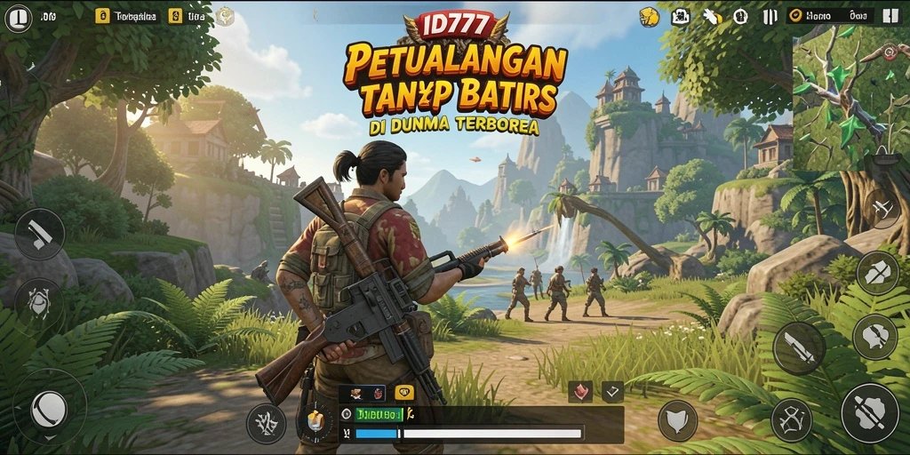 Tampilan gameplay menakjubkan dari ID777 di dunia terbuka.