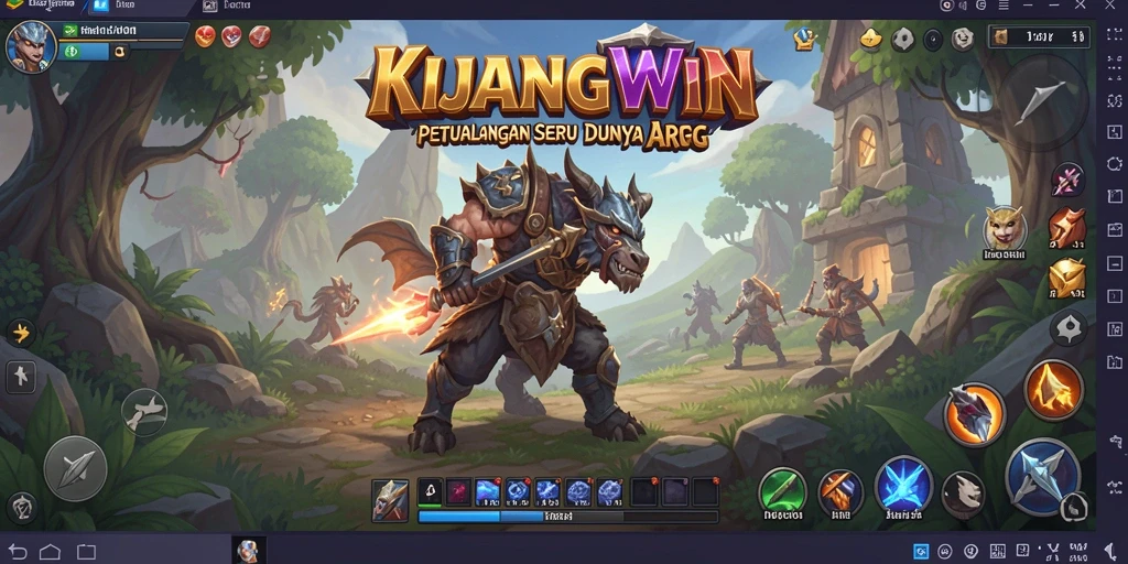 Tampilan aksi seru dalam gameplay KIJANGWIN yang menampilkan pertarungan epik.