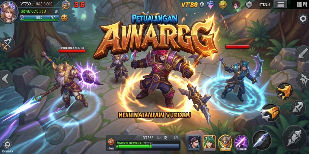 Tampilan gameplay ARPG yang mendebarkan dan penuh aksi.